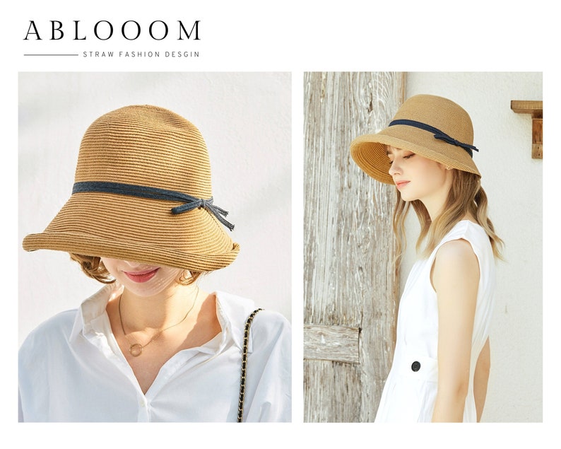 Summer Straw Hat with Wide Brim, Summer Hat, Foldable hat, Sun hat, Beach hat, Straw Beach hat, Sun hat women, Straw hat women image 1