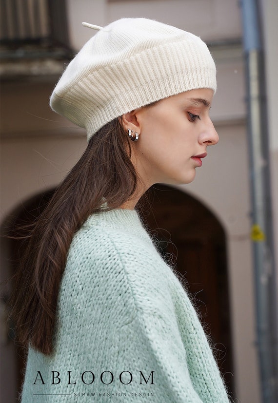 Gorro De Invierno Para Mujer, Gorro De Cachemira De Gran Tamaño, Gorros De  Otoño Para Mujer