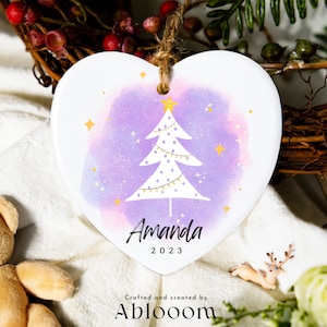 Primer adorno navideño del bebé - Regalo personalizado del nombre del bebé - Primer adorno navideño personalizado - Niño - Niña