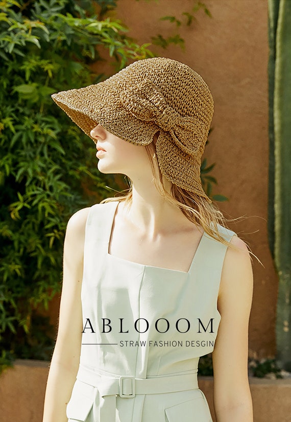 Weaving Hats Women Wide Brim Breathable Casual Trendy Romantic