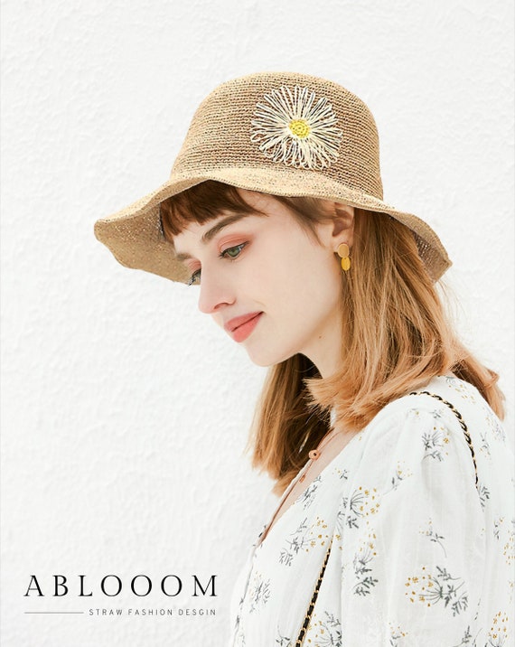 Straw Hat, Summer Hat, Straw Hat Women, Sun Hat Fashion Hat, Natural Straw  Summer Hat, Womens Straw Hat, Embroidered Flower Hat Beach Hat 