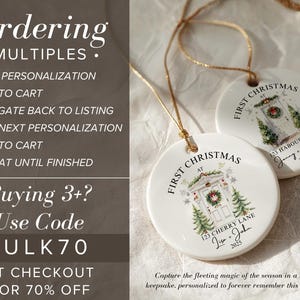 Our New Home Christmas Ornament, Our First Christmas Ornament, House Address Ornament, Our First Home Keepsake, First Home Bauble 2025 image 6