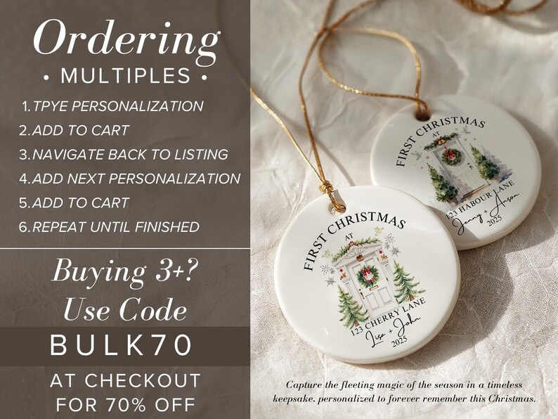 Our New Home Christmas Ornament, Our First Christmas Ornament, House Address Ornament, Our First Home Keepsake, First Home Bauble 2025 image 6