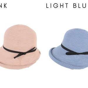 Wide Brim Straw Sun Hat, Foldable Beach Vacation Hat image 10