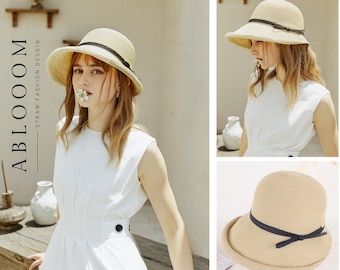 Straw Hat women, Sun hat wide brim for women, Summer Hat, Foldable hat, packable hat, Beach hat, Straw Beach hat, Vacation Hat