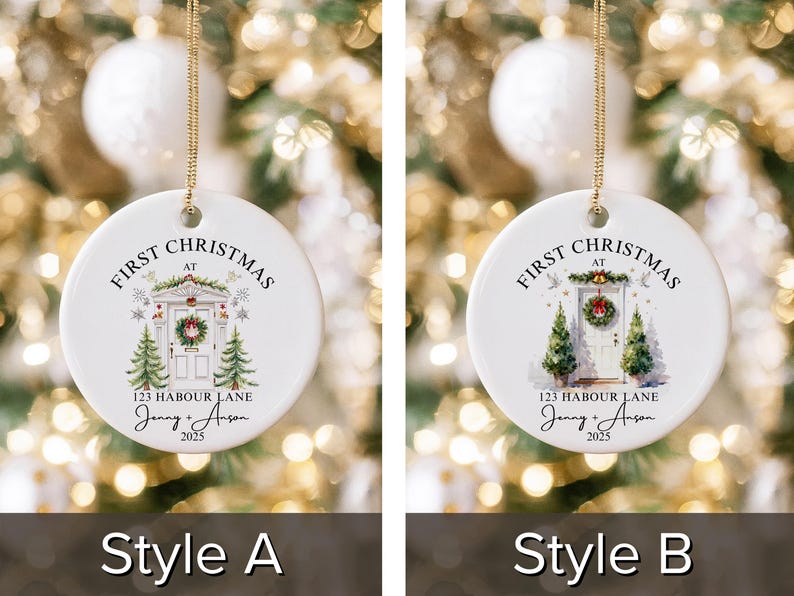 Our New Home Christmas Ornament, Our First Christmas Ornament, House Address Ornament, Our First Home Keepsake, First Home Bauble 2025 image 10