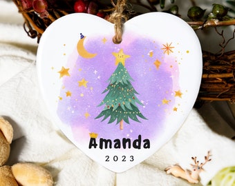 Baby's First Christmas Ornament - Custom Baby Name Gift - Personalized Baby First Christmas Ornament - Baby Boy Gift - Kids Christmas