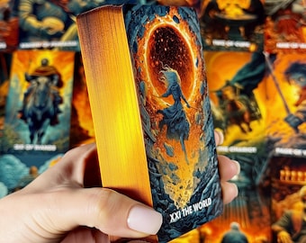 Vergeten rijk tarotdeck – Dark Fantasy 78 kaarten koperfolieranden, gids (geschenkdoos)
