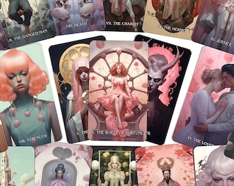 Pink Dreams Tarotkaartendeck: 78 kaartendeck met gids