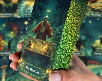 Emerald Night Tarot Deck: 80 kaarten fantasietarot met smaragd folieranden, ja/nee-kaarten, mystiek kunstwerk, gids en geschenkdoos