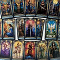 Stained Glass Tarot Cards, 78 Tarot Deck with Foil Edges, Original Tarot Cards for Beginners and Experts with Guide Book, Fortune Telling.