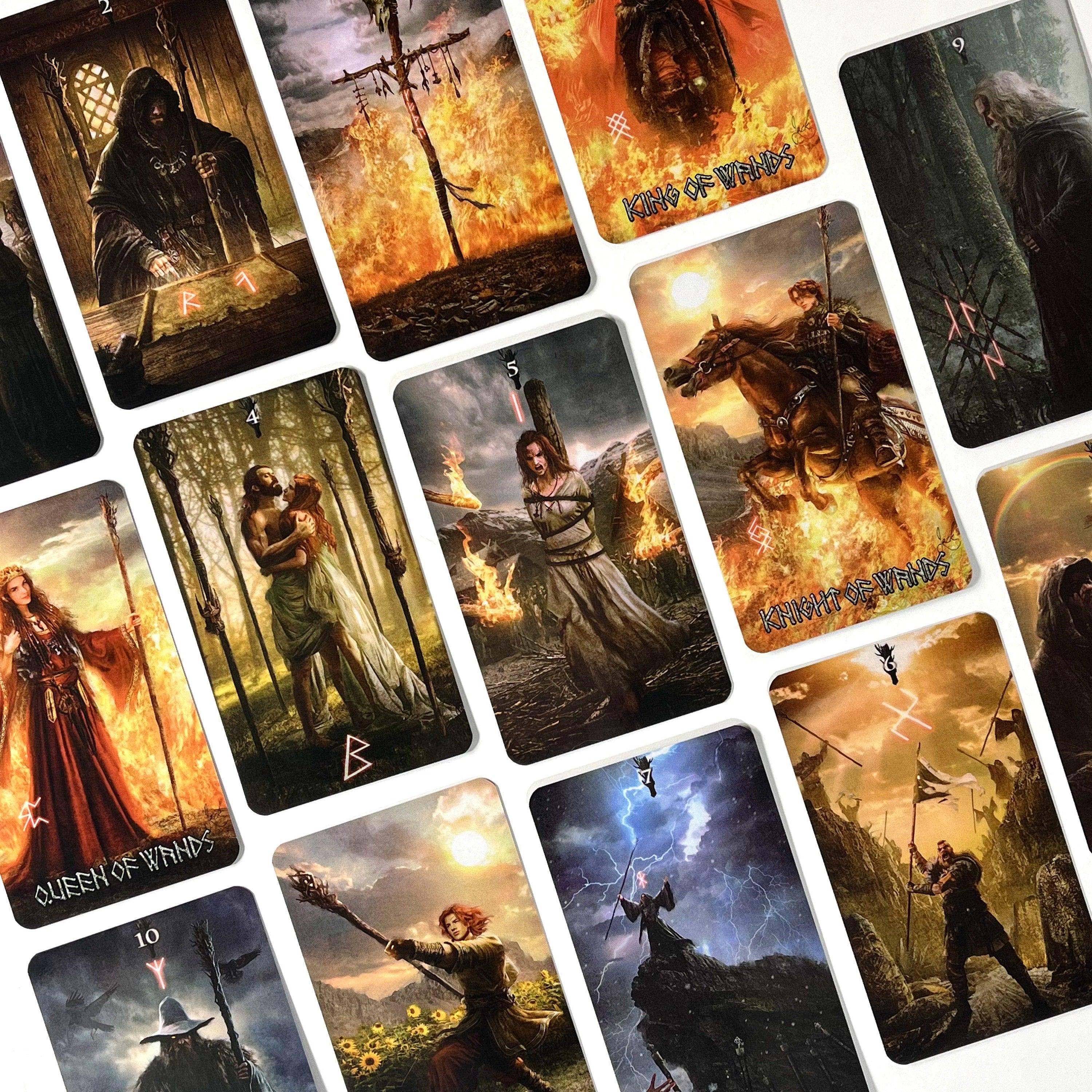Runic Tarot Card Deck - Borderless, Premium Quality, Full 78