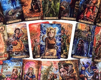 CAT TAROT Premium kwaliteit, complete set van 78 kaarten met handleiding.