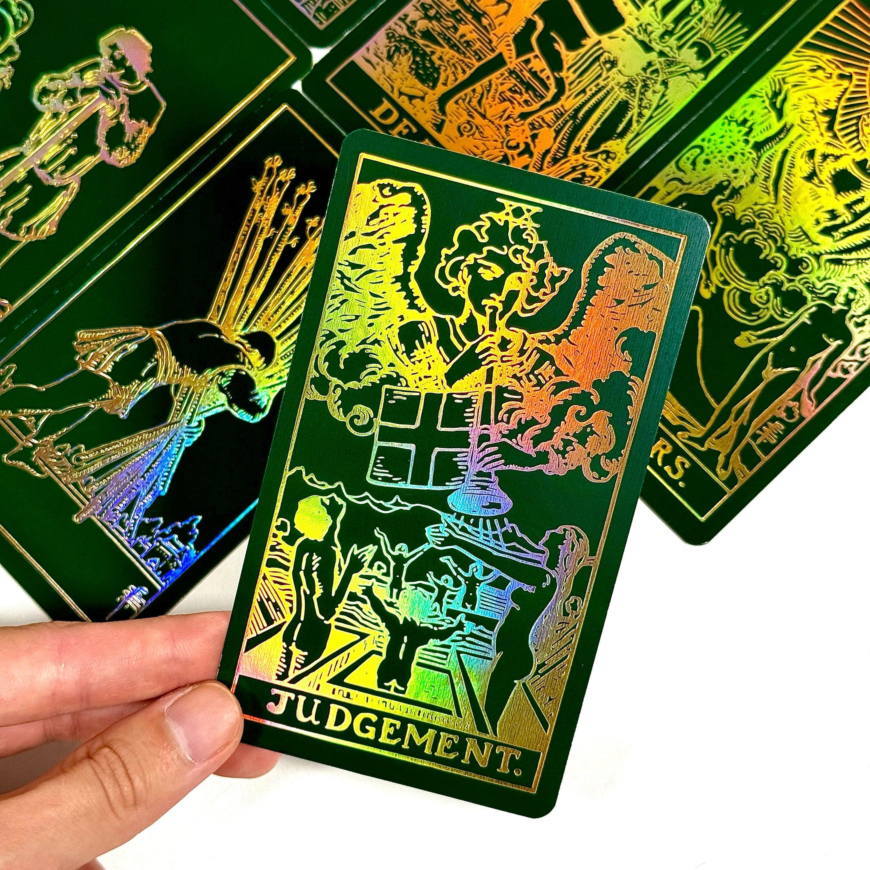 Green Tarot Deck: Rainbow Foil Edges, 78 Cards With