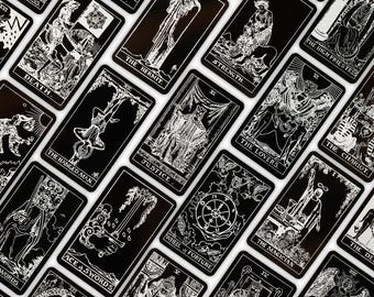 Tarot Deck Black White  with Guidebook and Box Classic Beginner Future Telling Divination Oracle Spiritual Deck Gift Set