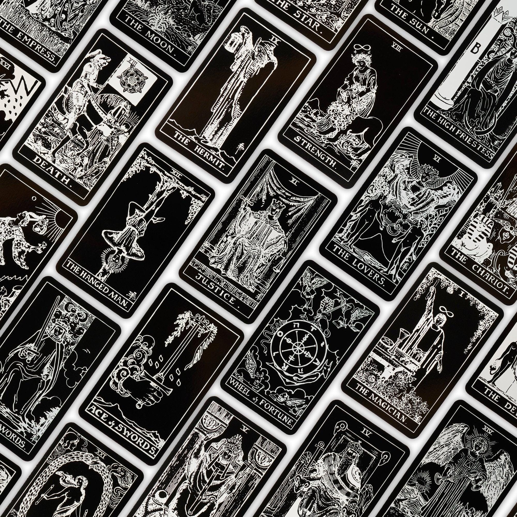 Black and White Tarot Deck - Etsy