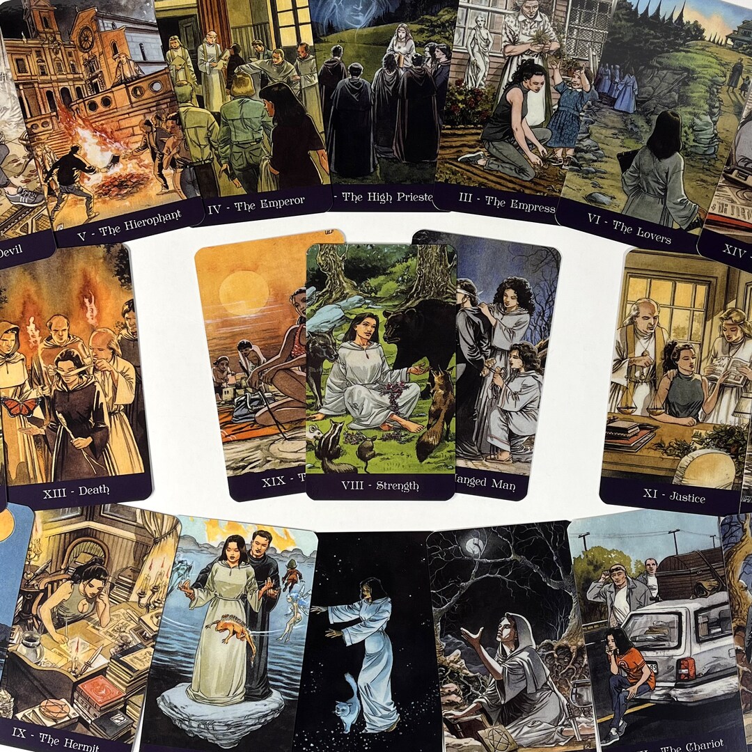 Pagan Tarot Card Deck Borderless, Premium Quality, Full 78 Cards Deck With Guidebook. - Etsy
