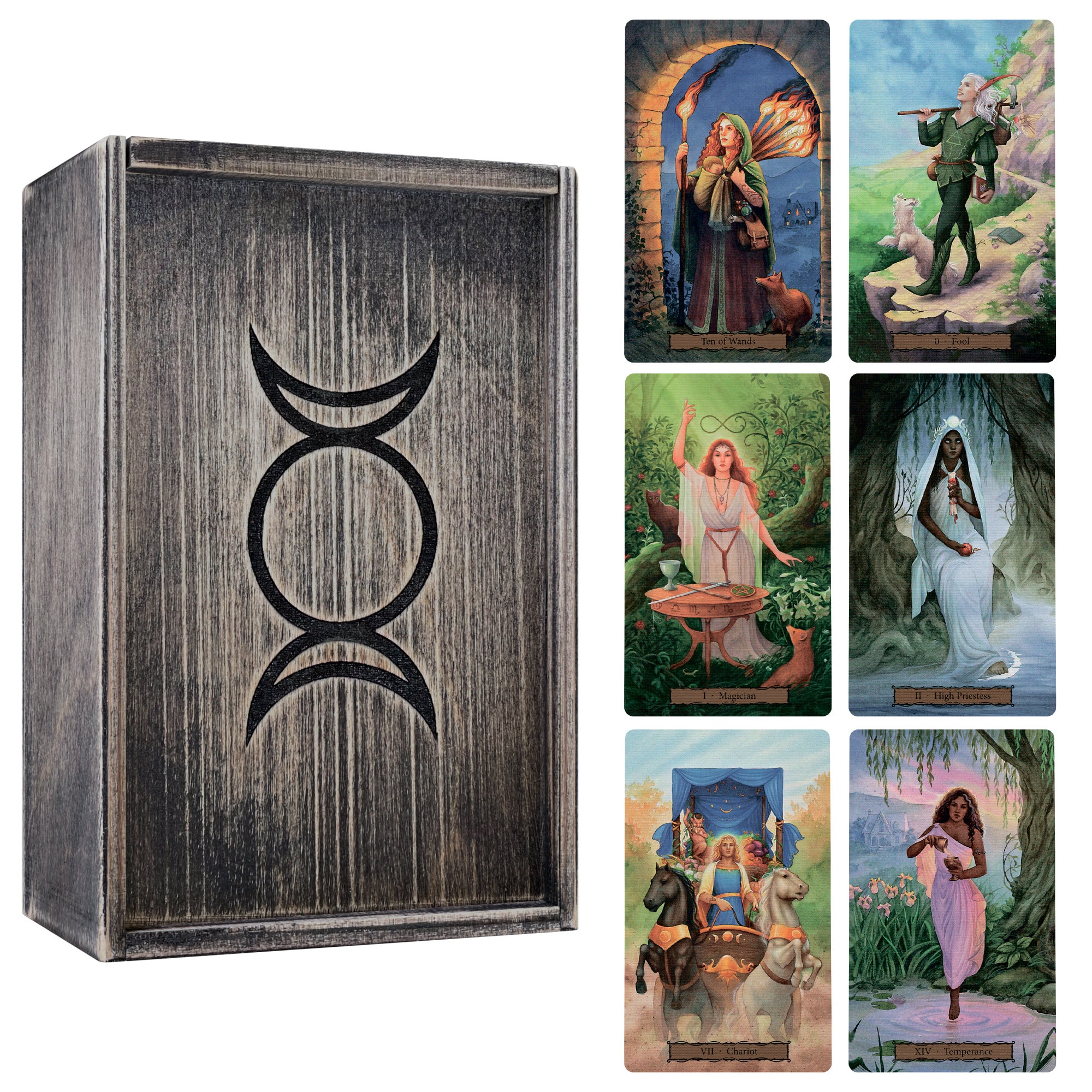 Witch's Garden Tarot Card Deck: Borderless 78-card Deck With