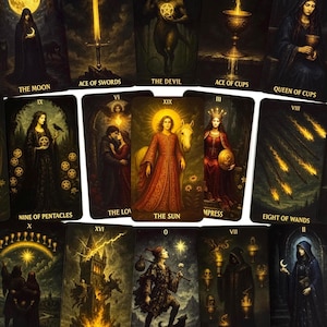 Mist of Shadows Tarot Deck | Dark Fantasy Gothic Tarot Cards with Guidebook | Shadow Work Tarot
