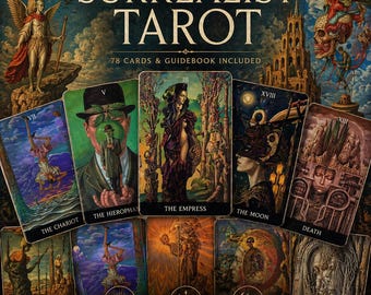 Surrealist Tarot Card Deck: 78 Cards With Guidebook - Etsy