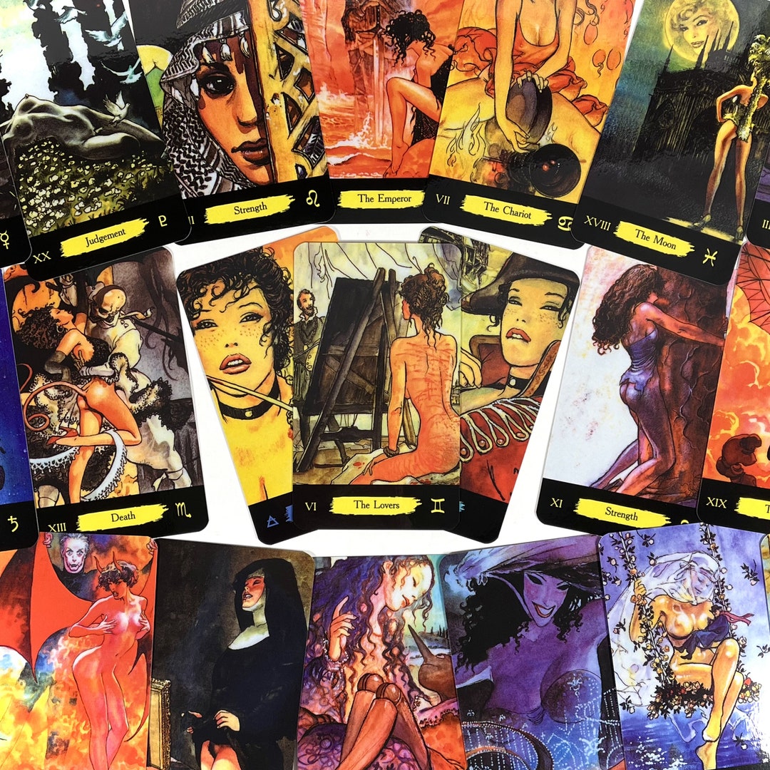 thumbnail image 2 of Vintage Borderless 78 Tarot Deck - Classic Cards English Edition With Pouch 2 of 6