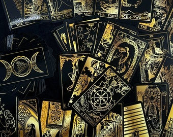 Tarot Deck con guía y caja - 78 cartas Full Deck - Set de regalo Moon Dreams Starry Magic Celestial Astrology Witchy