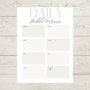 Daily Verses, Digital download, Weekly Verses, Daily Bible Verse.