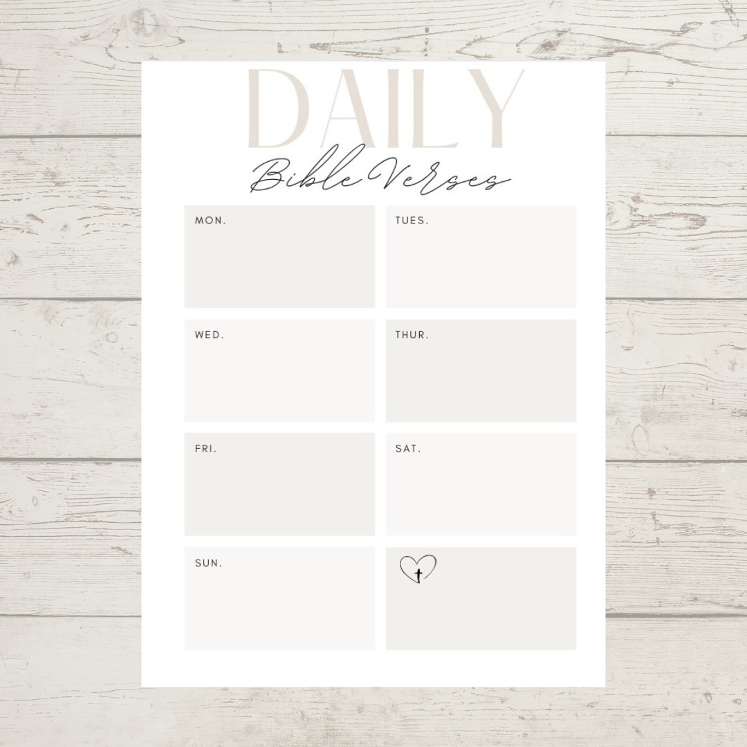 Daily Verses, Digital Download, Weekly Verses, Daily Bible Verse. - Etsy
