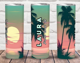 Custom Tropical Vacation Tumbler