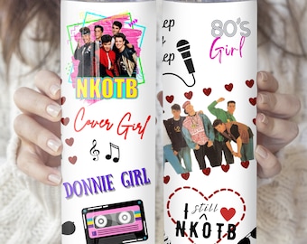 NKOTB Tumbler, Donnie Girl, New Kids On The Block Tumbler, NKOTB Girl, Eighties Tumbler, Gift