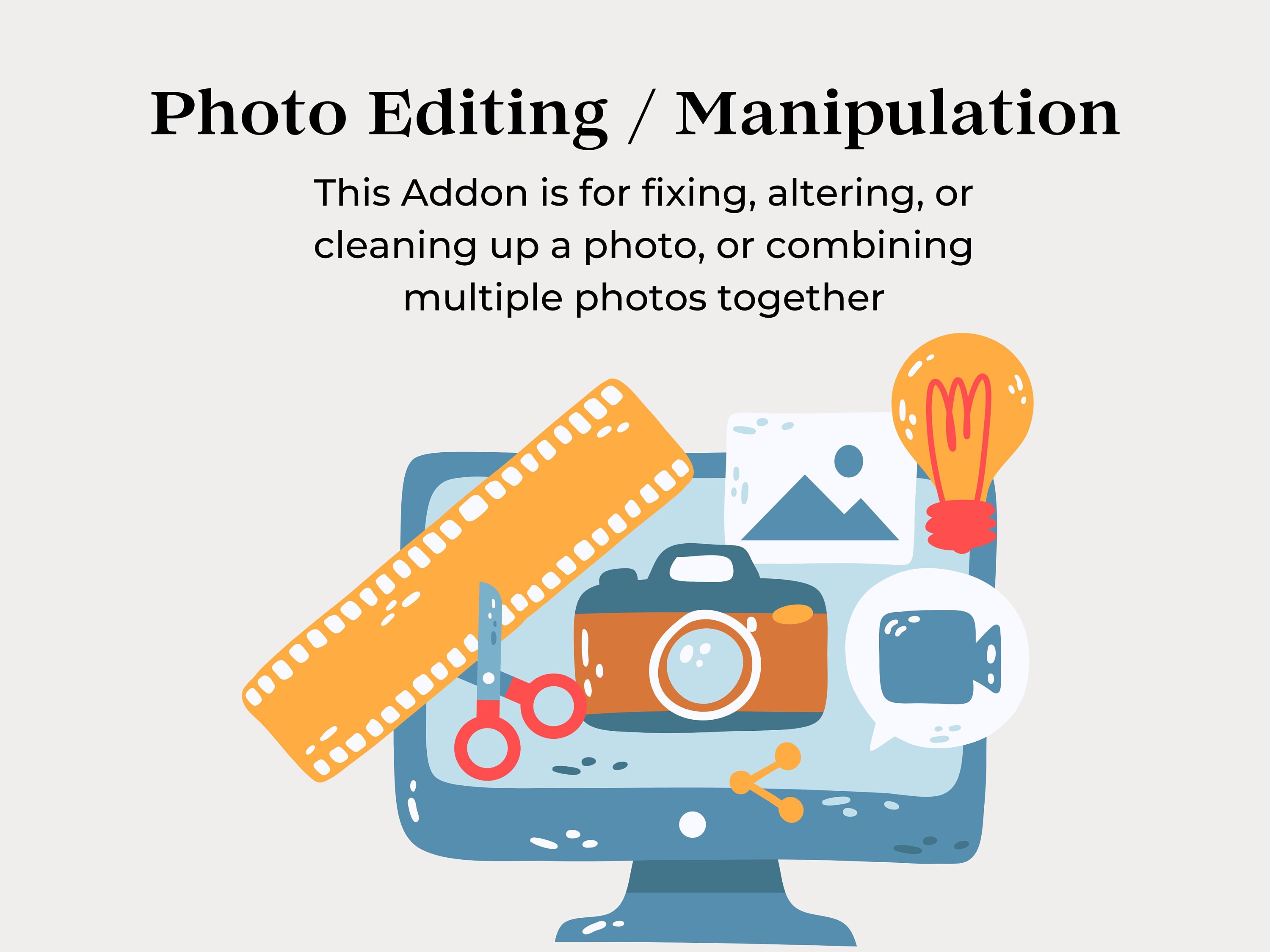 Photo For Modification Photo Editing Add-on: Manipulation, Alteration, Brightening, or ...