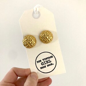 v i n t a g e / Orecchini oversize color oro vintage, orecchini anni &#39;90