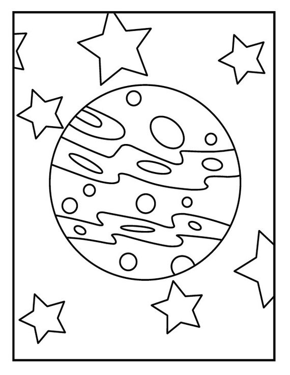 Outer Space Coloring Book: Space Coloring Book For Kids Ages 8-12, 7-9,  4-8, 3-5, And Toddlers 2-4 Years Old. 100 Coloring Pages With Planets, As  (Paperback)