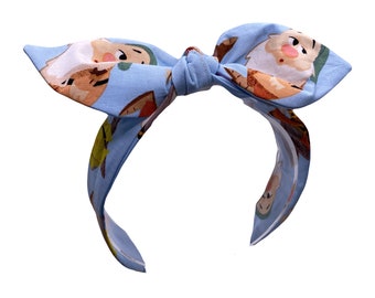 Snow White headband, 7 dwarfs headband, knotted headband, cottage headband, knotted bow headband