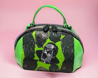 Sewfisticated sassy petite, small bowler bag, handbag, monsters bag, retro bag, mini bowler bag