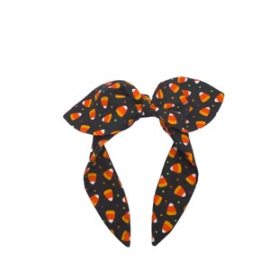 Candy corn headband, candy corn, corn headband, candy headband, Halloween candy, knotted headband, knotted bow headband, Halloween headband
