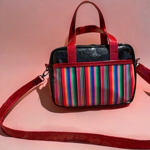 Mexican blanket handbag, Mexican blanket bowler bag, crossbody bag, crossbody, bowler bag, retro purse