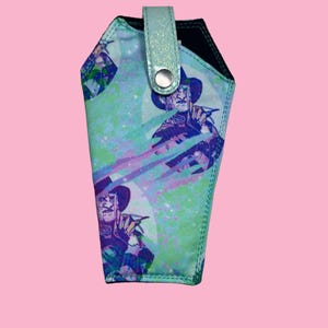 Shade slayer, horror sunglass pouch, sunglasses case, coffin glasses case, coffin sunglasses case