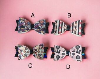 Faux leather bows, hair bows, hair clips, bows, cute bows