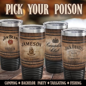 Custom Whiskey Tumbler, Bourbon Whiskey Travel Cup, Bachelor Party, Groomsmen, Whisky Lover