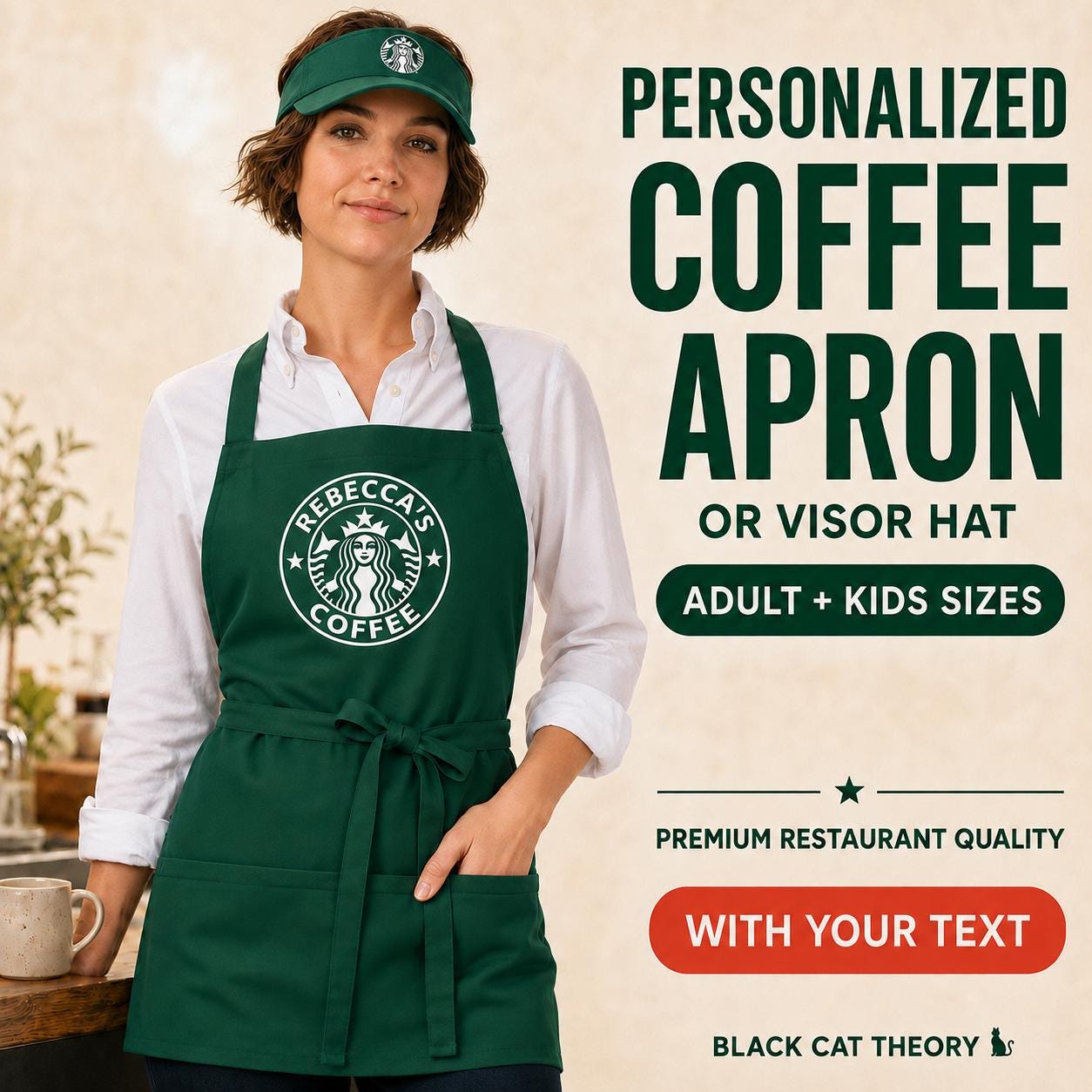 Green Starbucks Apron - Etsy