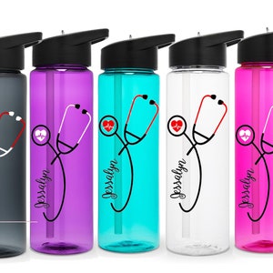 Cute Nurse Water Bottle Designs with Vinyl! - see kate sew