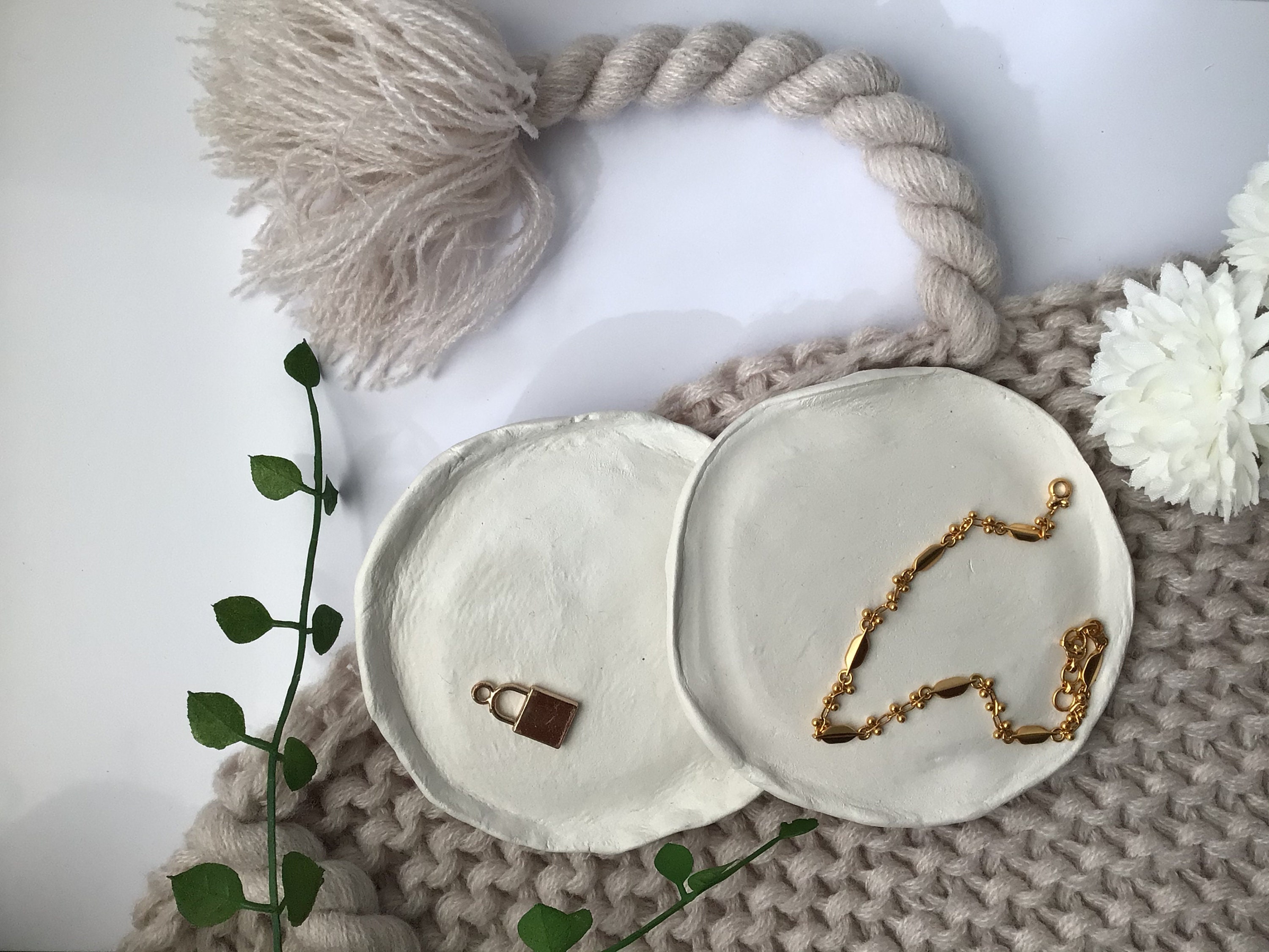 Ceramic Jewellery Key Ring Dish Holder Trinket Dish Home Decoration Gift 