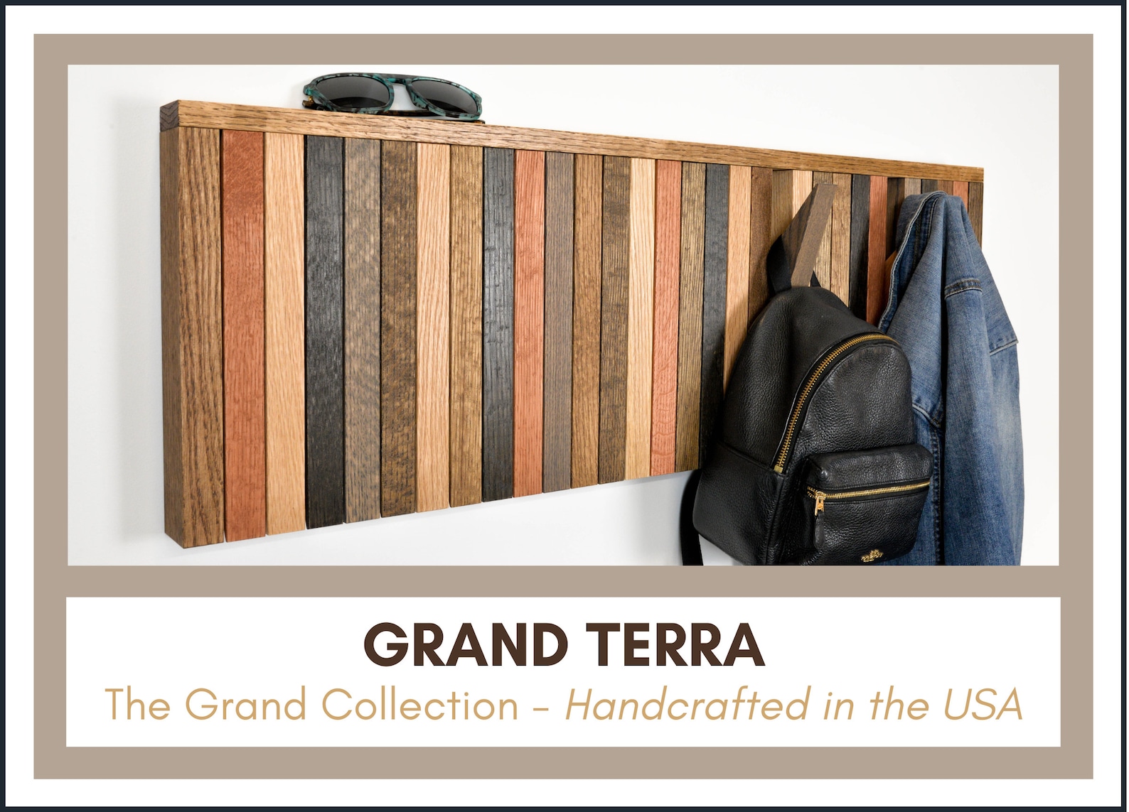 Cloths Rack Mcm Grand Terra - Grand Modern Coat Rack, Hardwood Coat Rack, MCM Wall ...