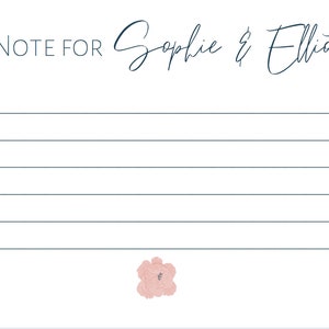 Wedding Shower note for the Couple or Bride