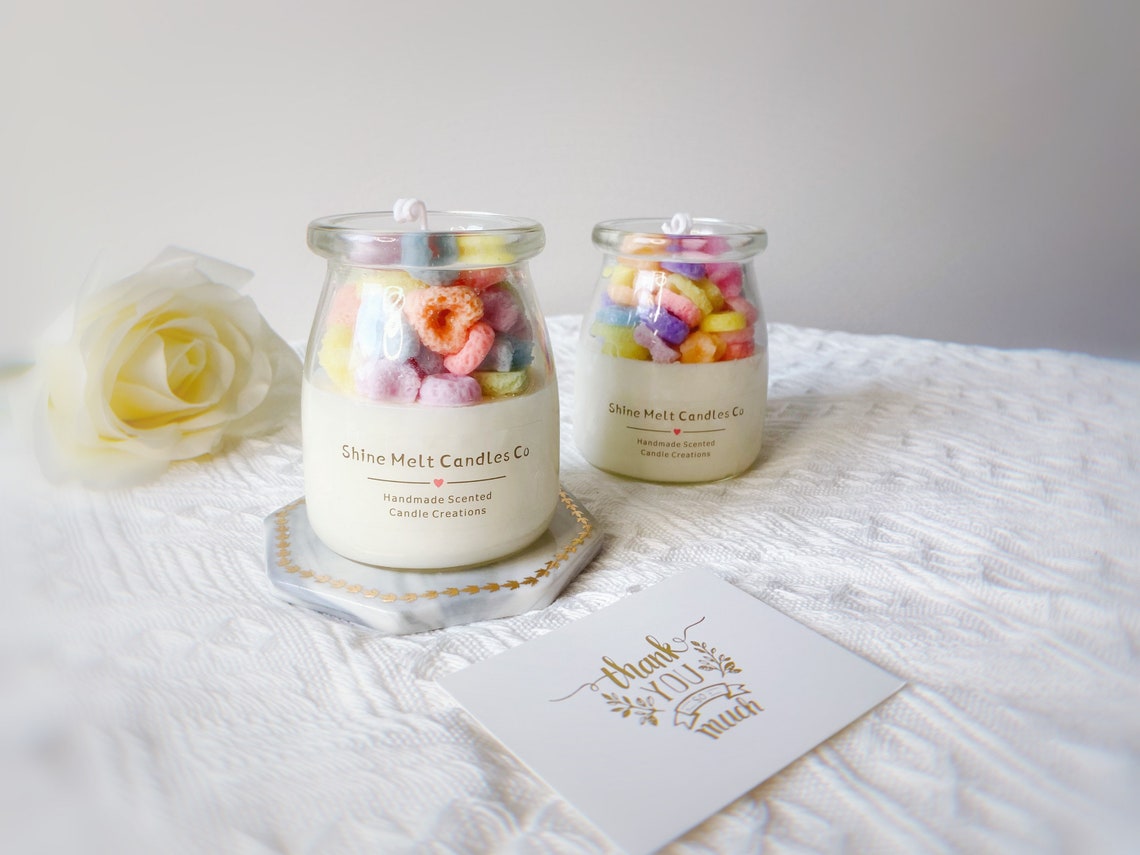 Cereal Candle in 4 Oz Milk Jar Candles Soy Candles Etsy