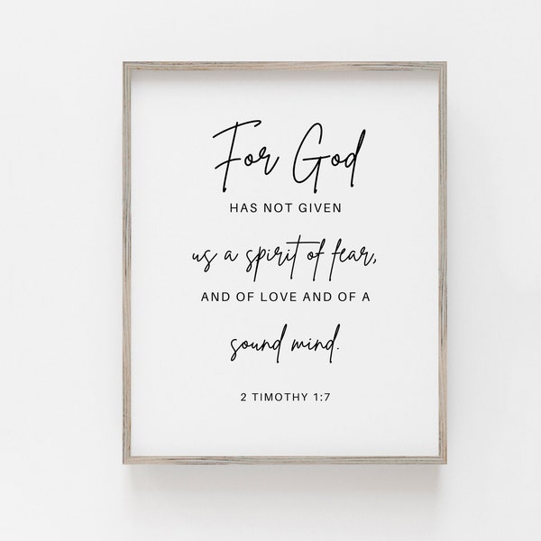 2 Timothy 1 7 - Etsy