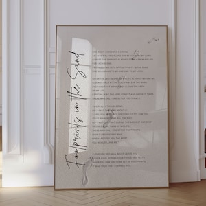 Affiche inspirante de prières bibliques pour une décoration intérieure chrétienne, poème d&#39;empreintes de pas dans le sable, impression d&#39;art mural chrétien, cinq tailles