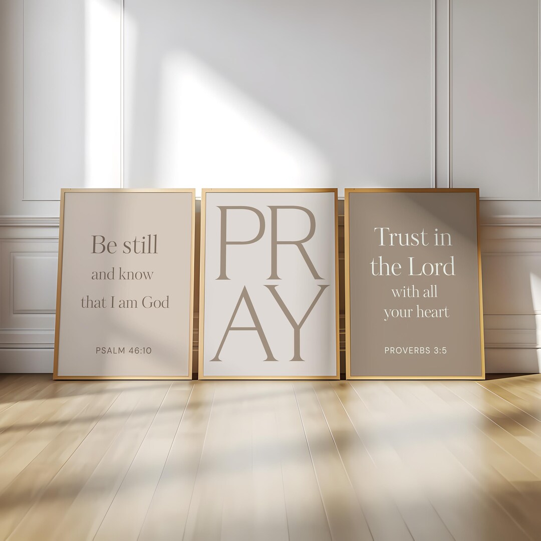 Bible Verse Prints, Christian Wall Art Set, Minimalist Home Decor ...
