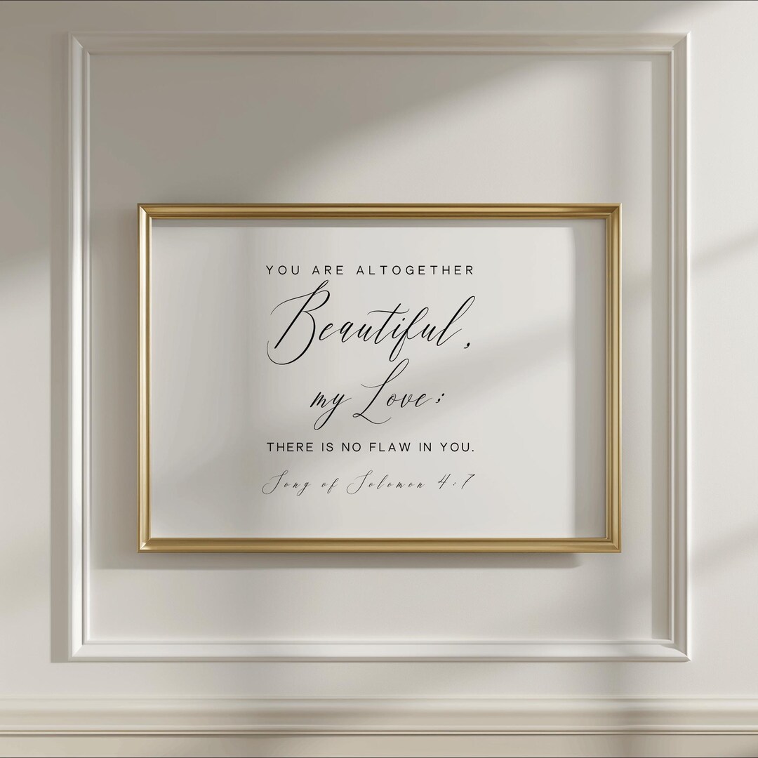 Bible Verse Wall Art Scripture Printable for Christian Home Song of ...